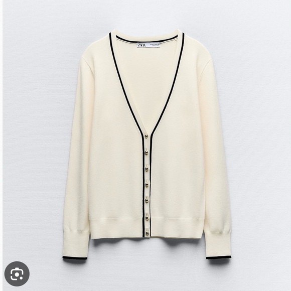 Zara contrast trim sweater - Picture 2 of 7